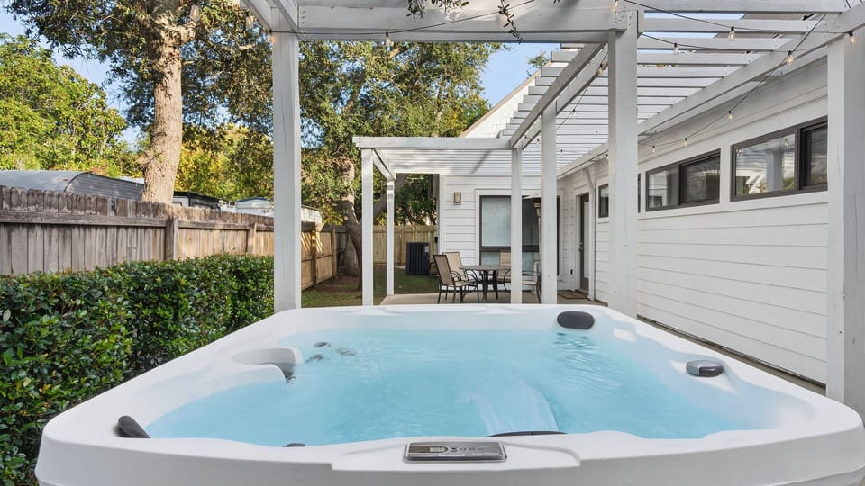 Relax in your private hot tub.