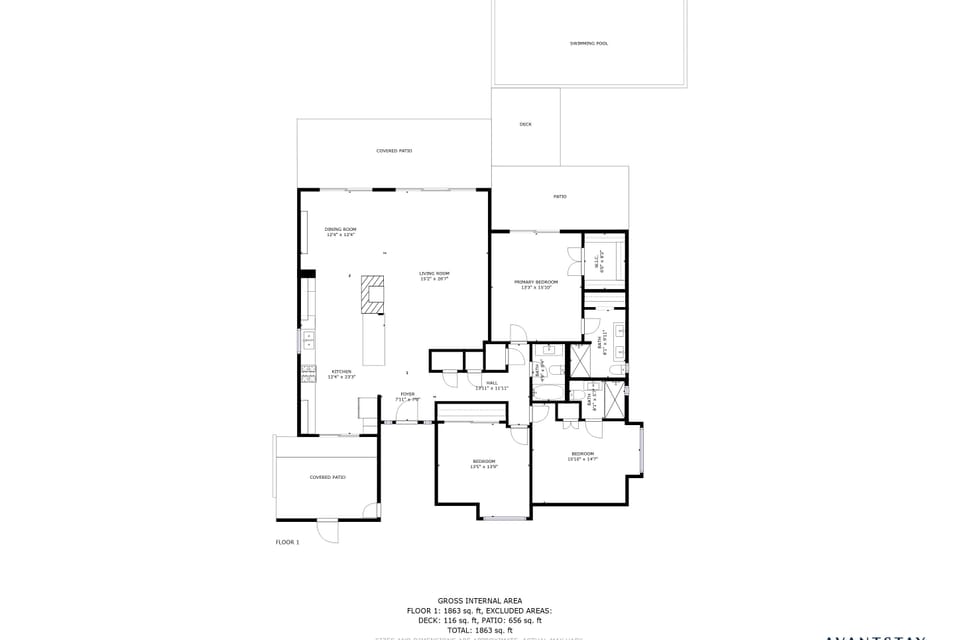 Floor plan of Quinta Blue.