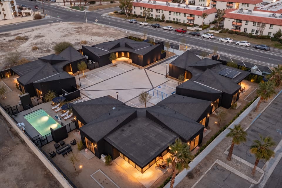 The Blackhaus complex is made up of four buildings and a common pool area.