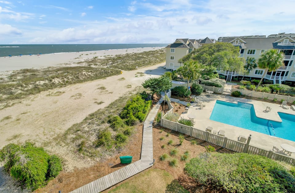 Pool and beach access.