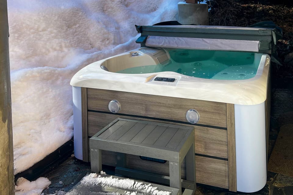 Private hot tub.