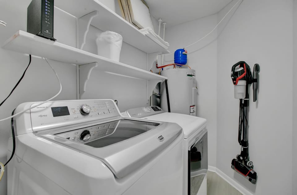 Full size washer and dryer.