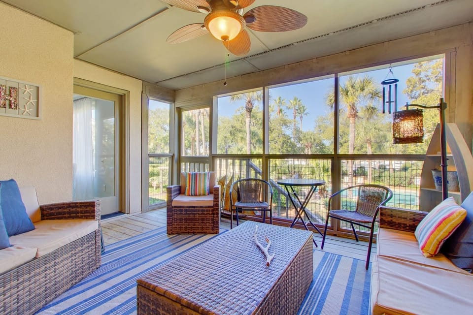 Enjoy Views of the Pool from the Porch!
