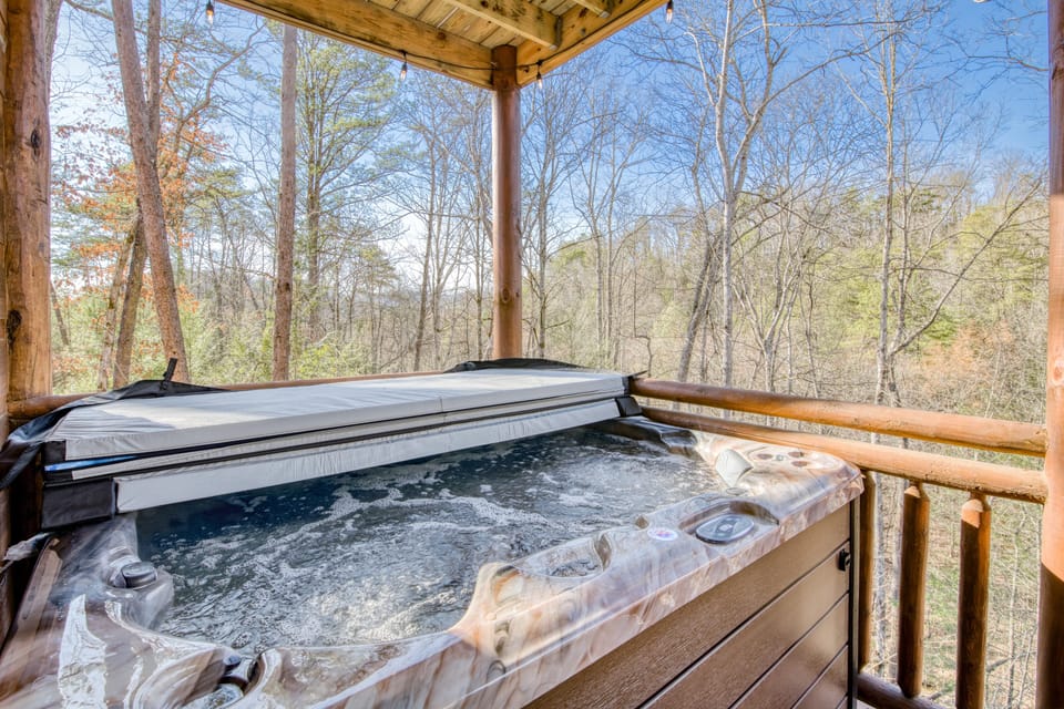 Private hot tub.