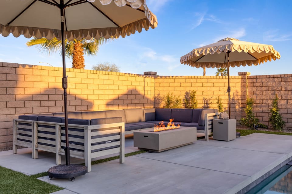 Luxe firepit lounge.