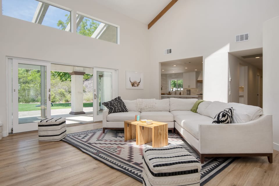 Professionally-designed interiors with tons of natural light.