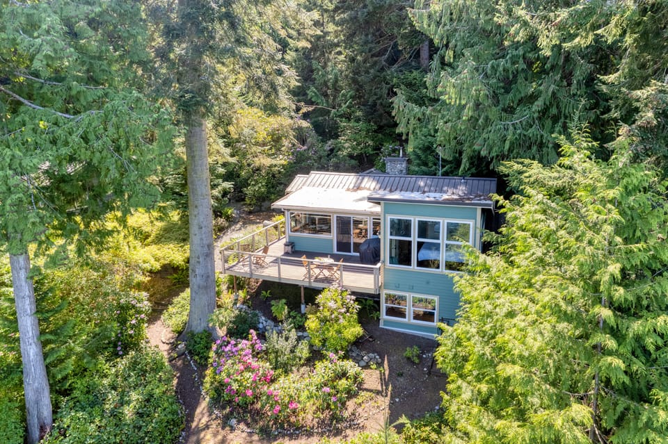 Dwelling in the heart of a woodland haven.