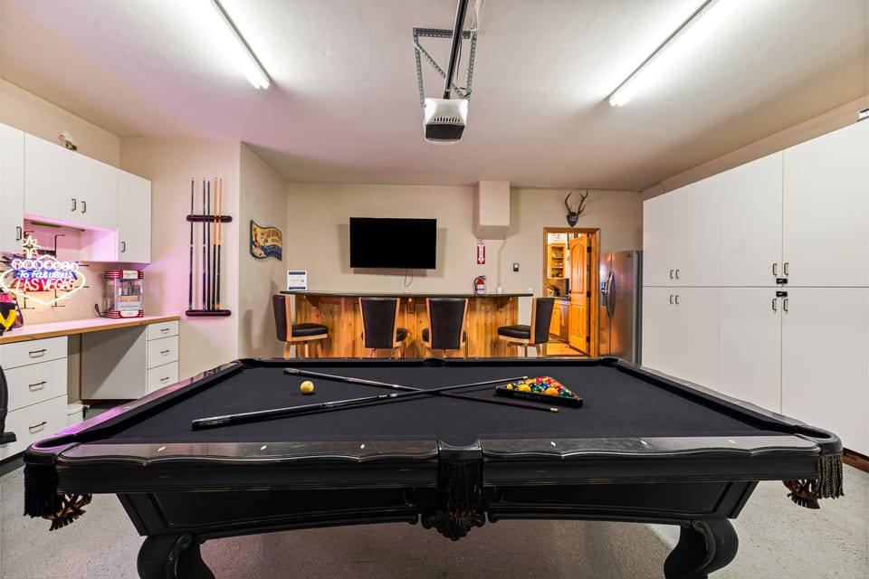 Finished garage game room.