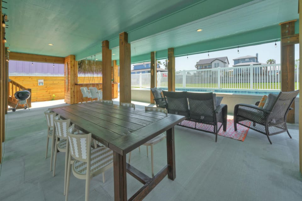 Expansive outdoor space with ample seating for everyone.