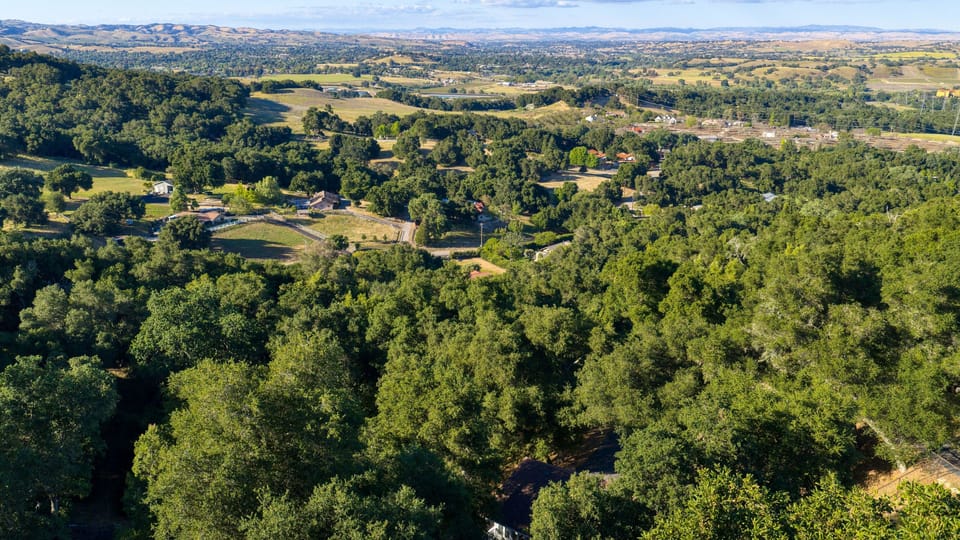 Aerial view of the neighborhood.