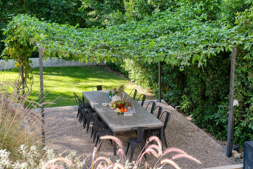 Al fresco dining area for family dinners in the fresh air.