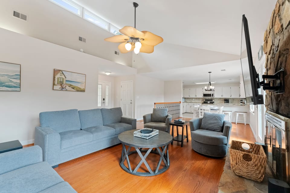 Main level living area perfect for movie nights to heartfelt conversations.