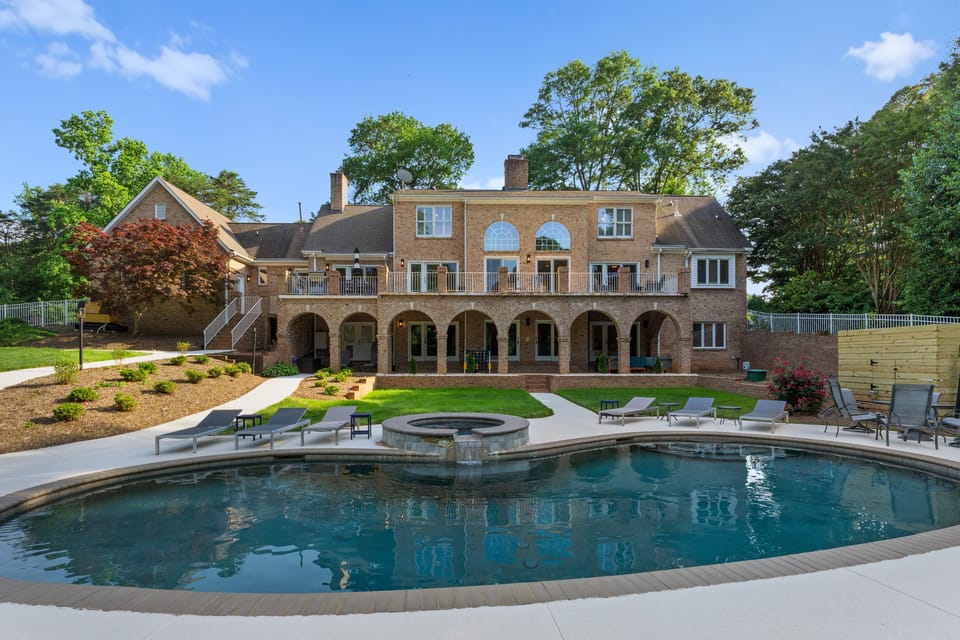Outdoor covered sectional to enjoy poolside!