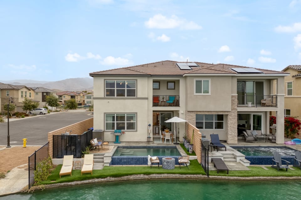 Lakefront escape with a private pool.
