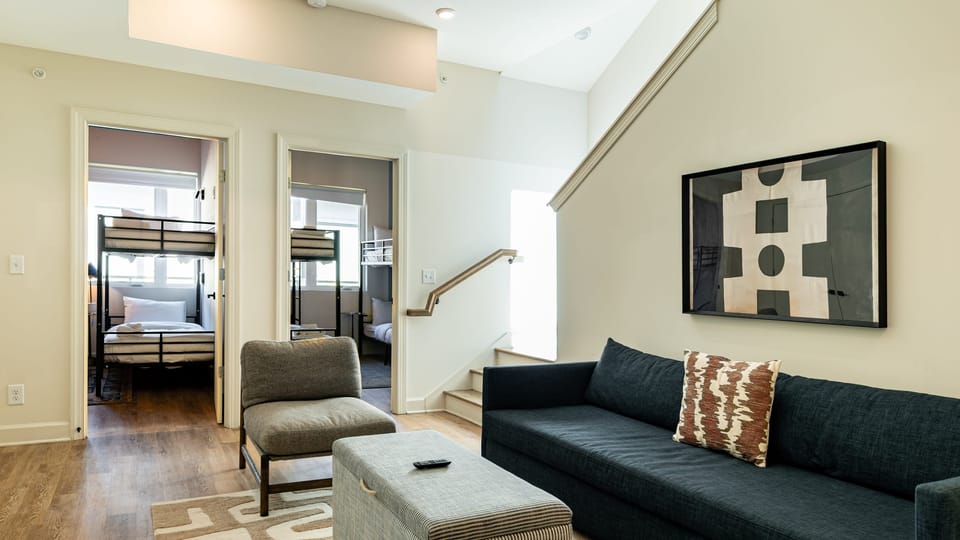 Second living area allows space to spread out.