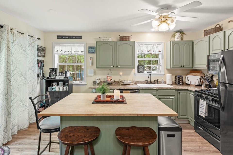 Fully-equipped kitchen.