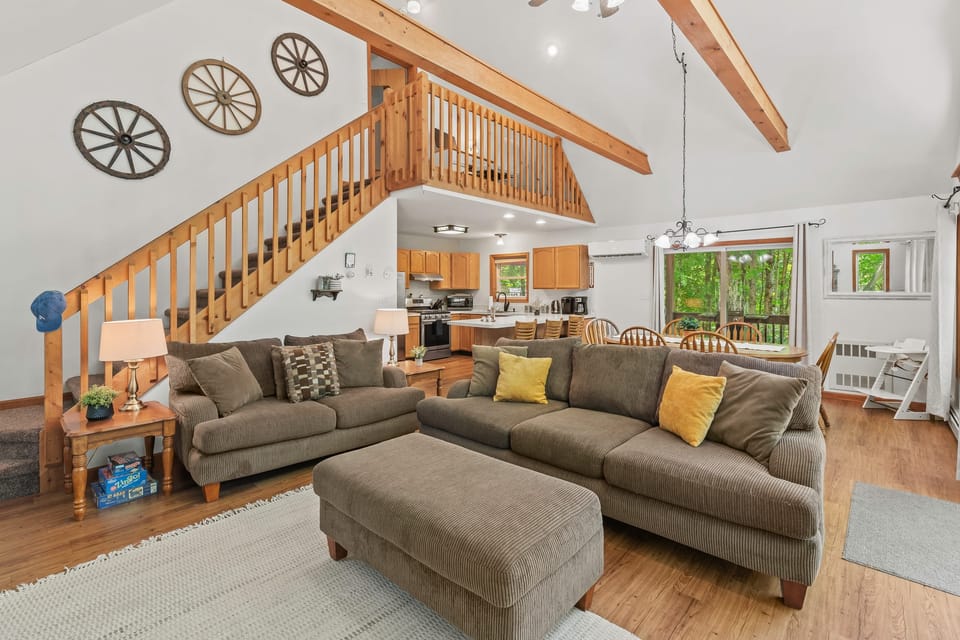 Cozy couch.