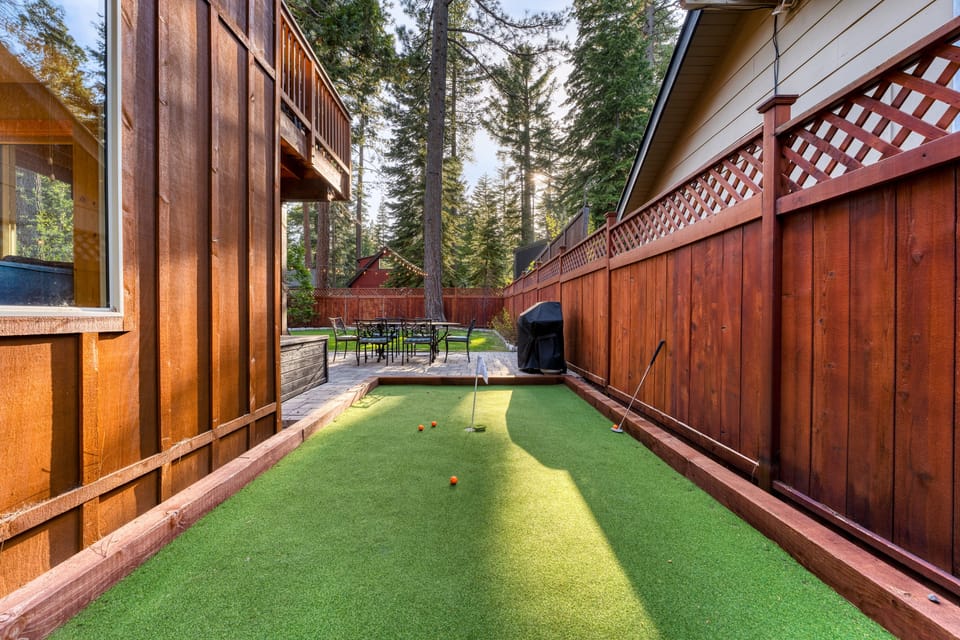 Practice your swing on the putting green.
