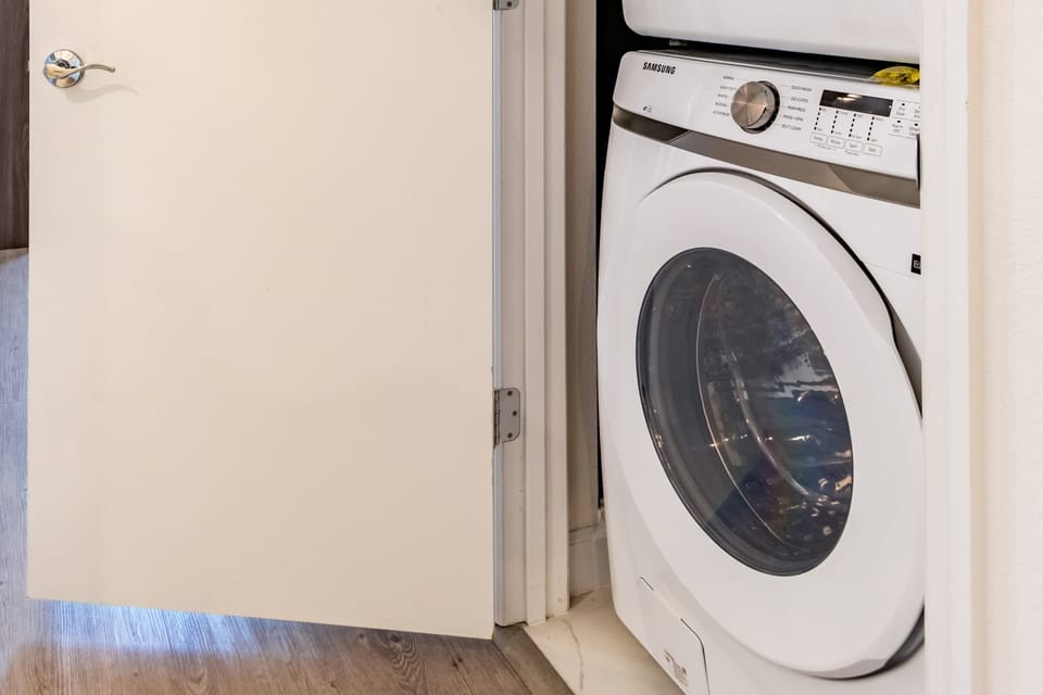 In-home washer and dryer.