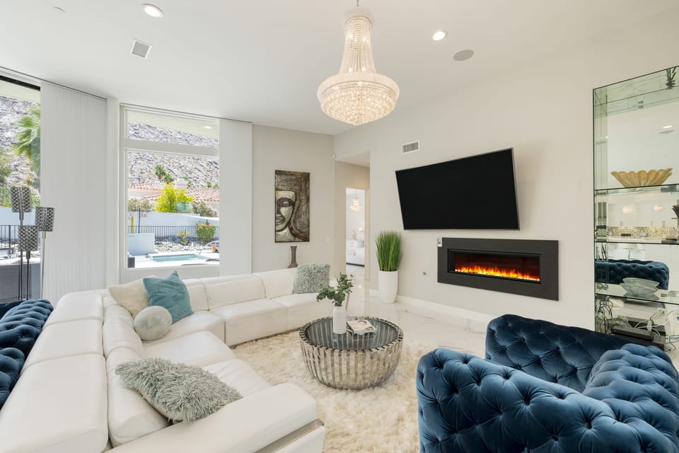 Get cozy by the fire.