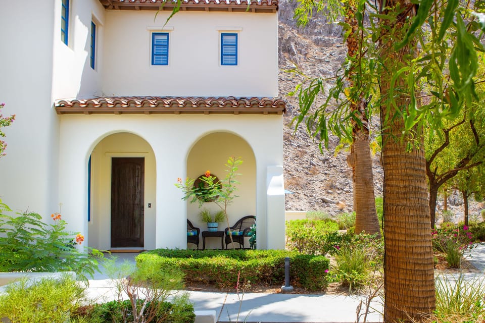 Step outside to a peaceful patio and soak up the desert sun.