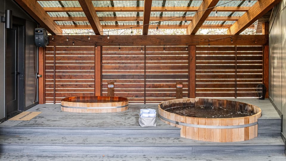 Outdoor cold plunge for instant refresh and recovery.