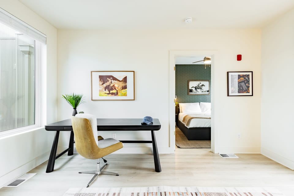 Dedicated desk perfect for remote workers or students.