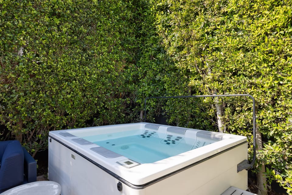 Take a dip in the hot tub.