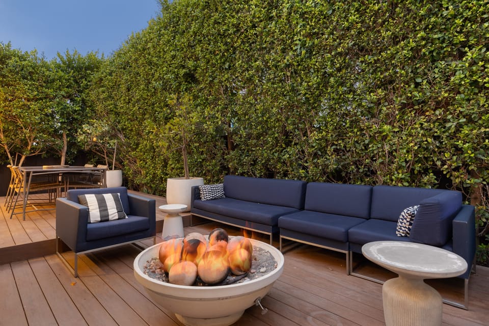 Enjoy evenings by the fire pit.