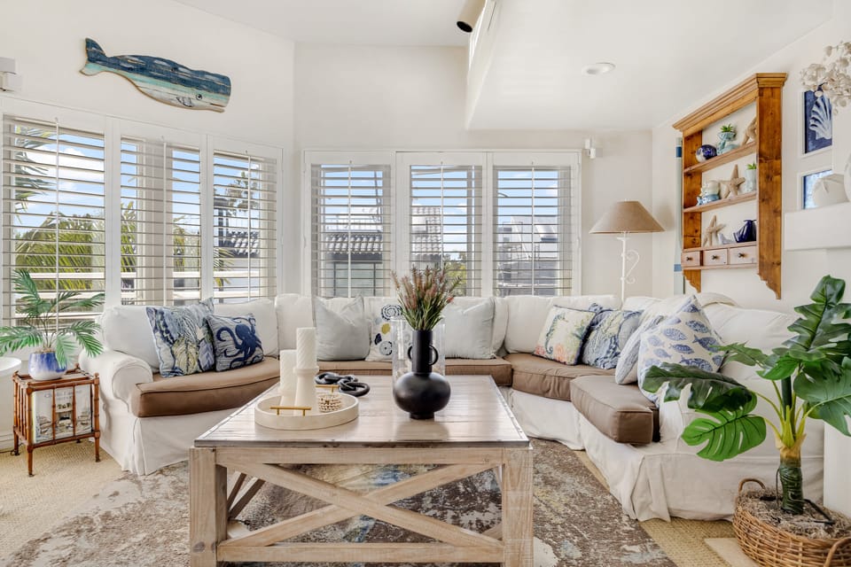 Bright and beachy interiors.