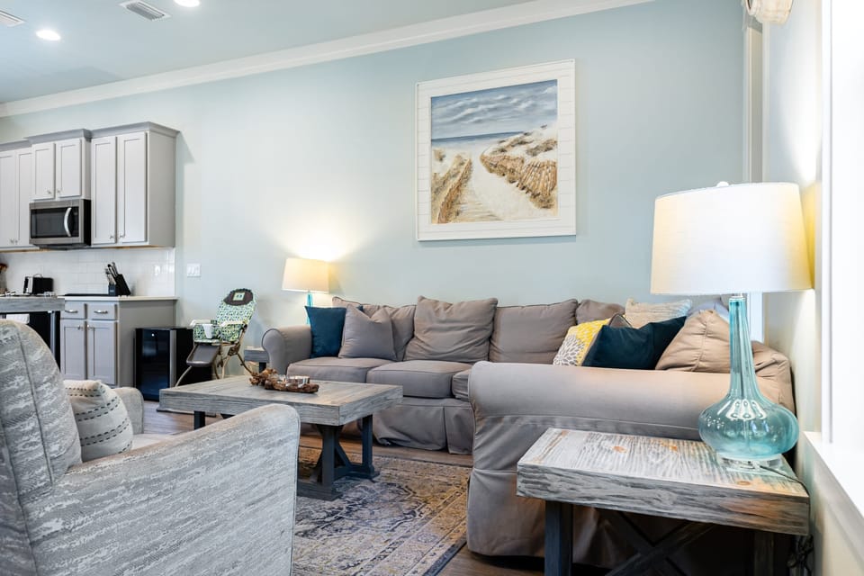 Plush sectional in the living room.