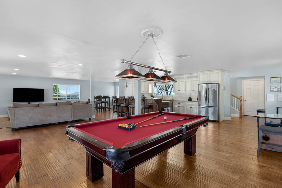 Pool table.