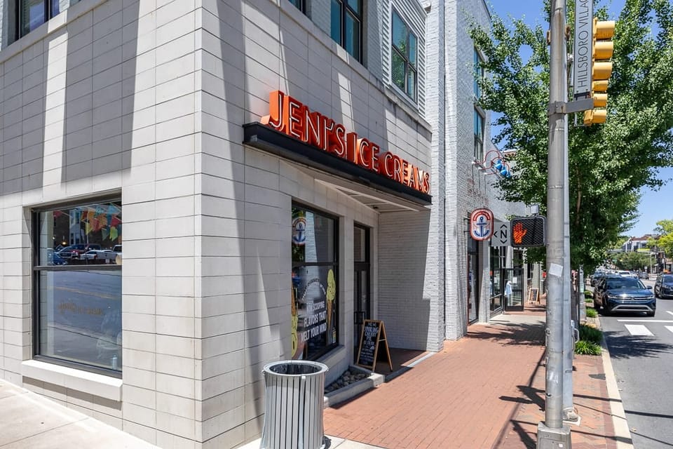 Ice cream shop nearby.