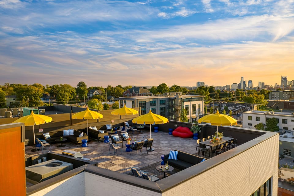 Bask in the beauty of sunrise or sunset from this serene rooftop retreat.