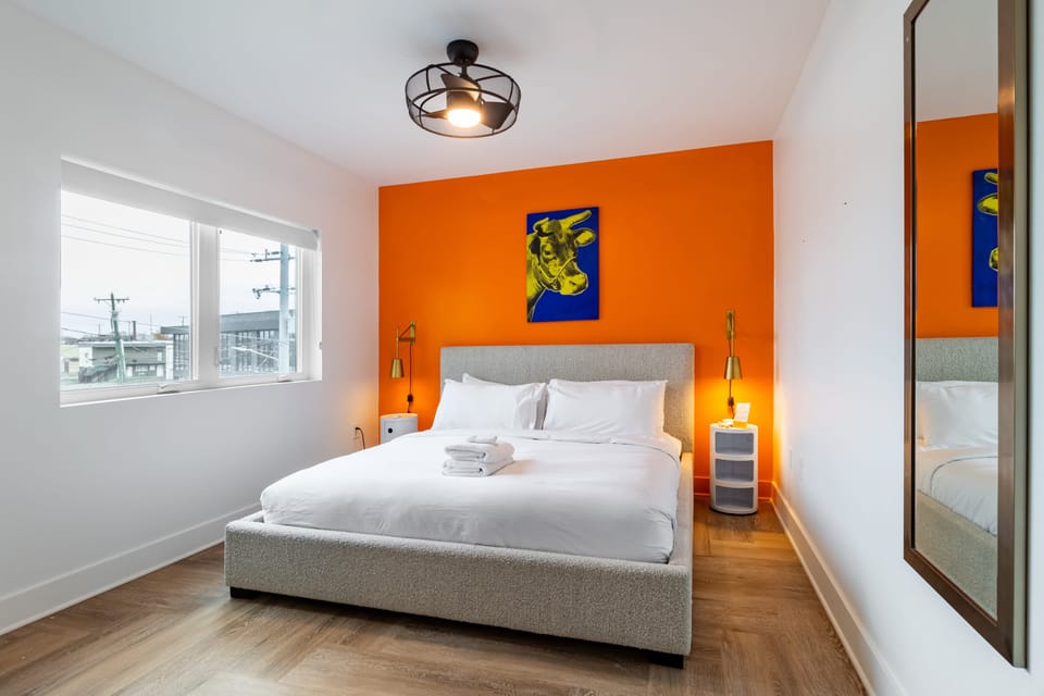 Vibrant and comfortable bedrooms.