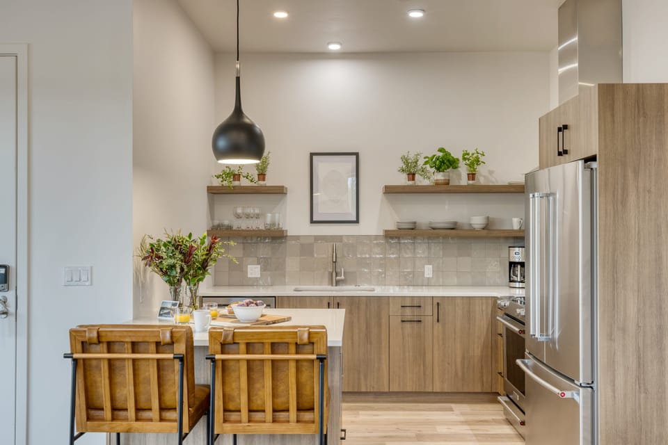 Bright and modern kitchen.