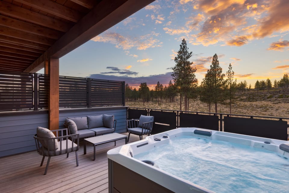 Private balcony and hot tub for unwinding after your adventures.