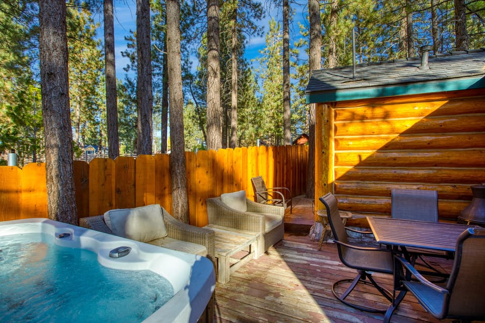 Private hot tub in the backyard.