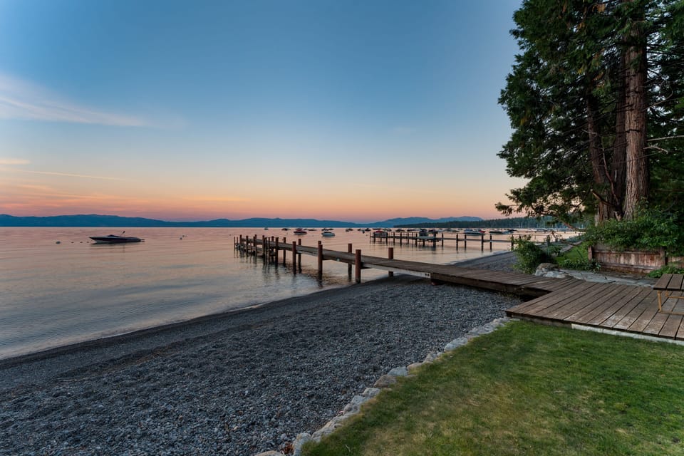 The lake at dusk.