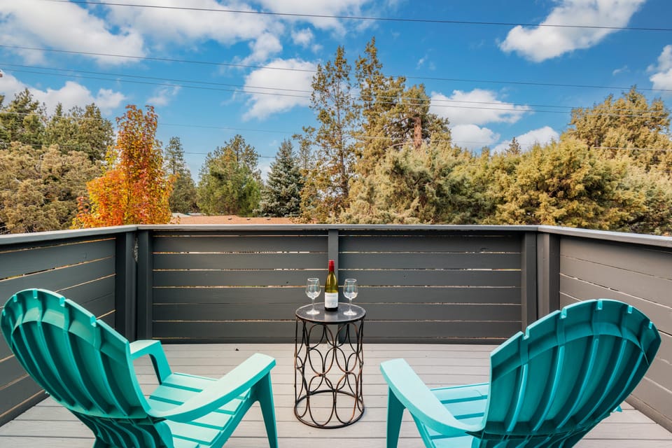 Outdoor space connected to the primary bedroom.