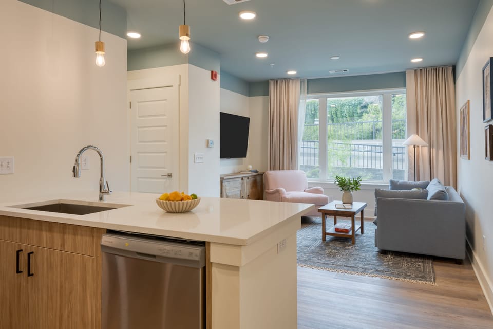 Chic and sunny living spaces.