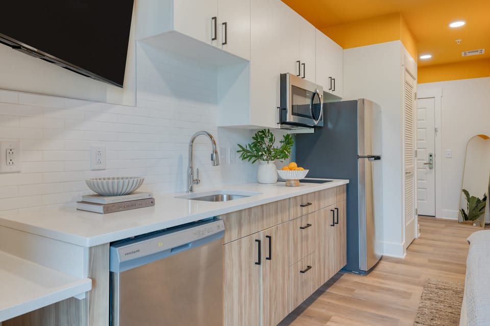 Your unit’s layout or design may vary slightly from what is shown, but it will maintain the same aesthetic and include all the amenities depicted for a seamless and enjoyable stay.
