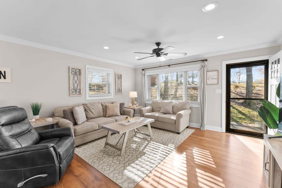 Tons of natural light in the living room!