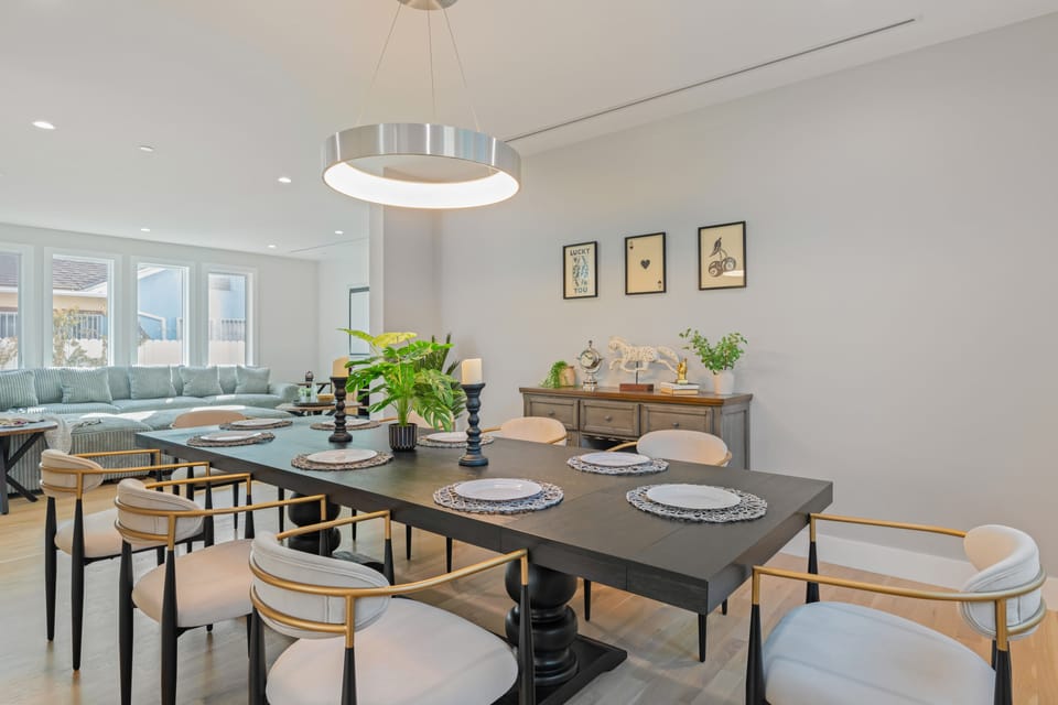 Elegant dining area.
