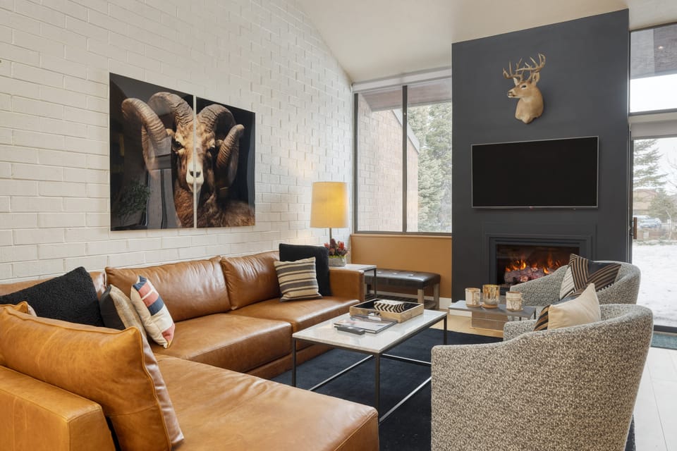 Chic, modern living area.