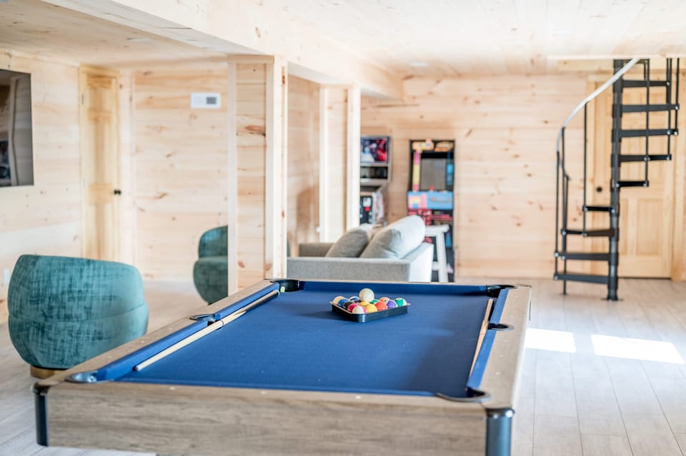 Pool table.