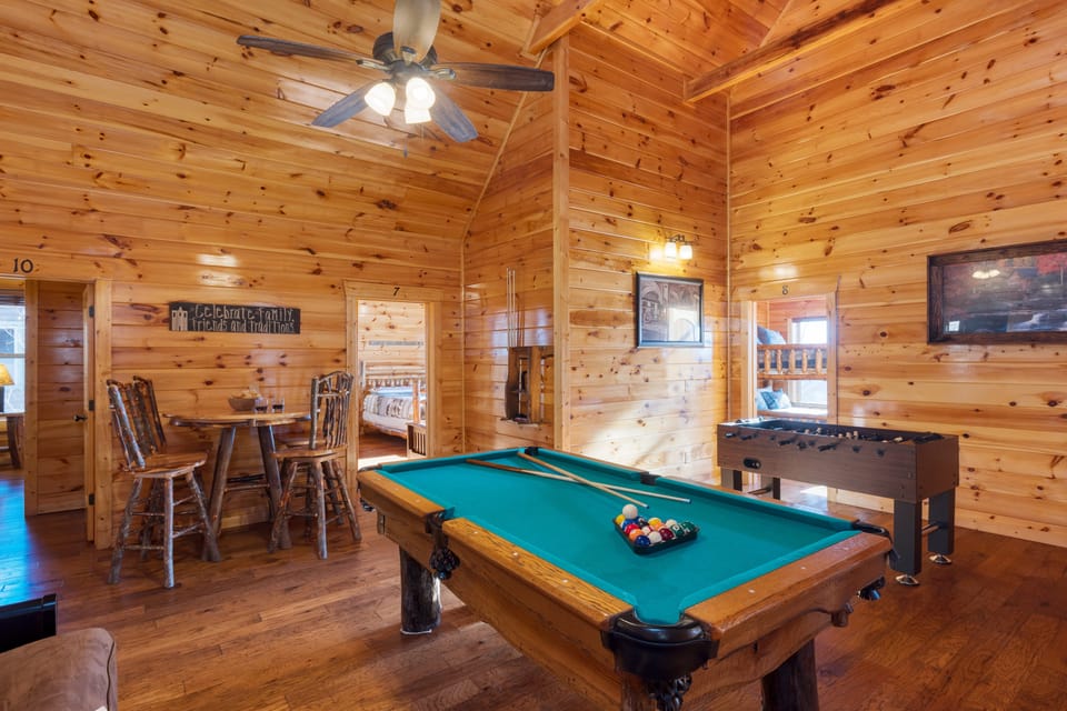 Game room with billiards and foosball. (Grand View)
