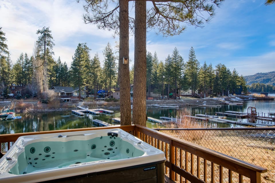 Enjoy a rejuvenating soak in the hot tub.