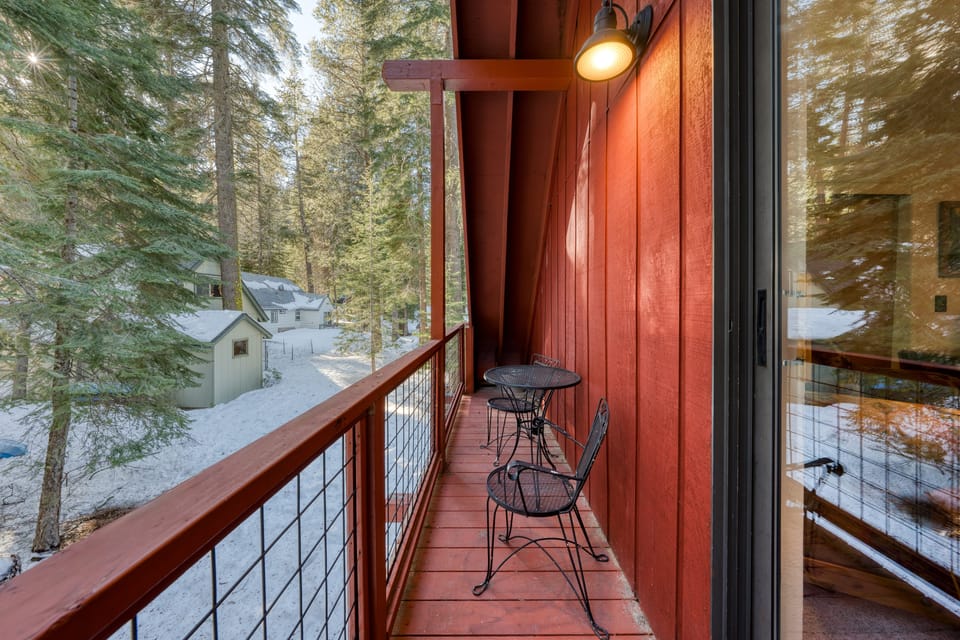 Balcony off the primary bedroom.