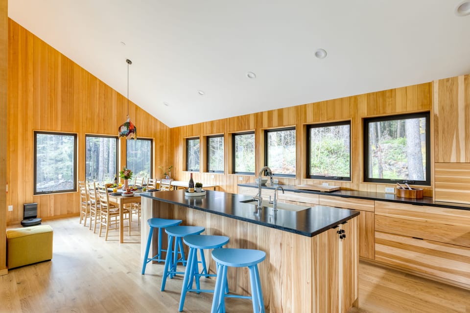 Enhance your breakfast experience with the barstool seating.